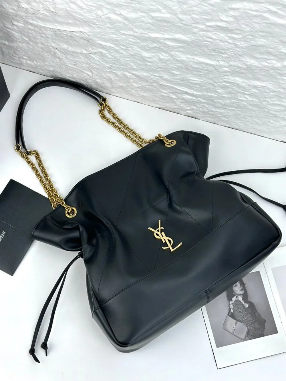 Saint Laurent Jamie Black Quilted Leather Chain Shoulder Bag